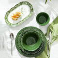 Dinnerware Set 13 Piece Kitchen and Dining Service for 6 Ceramic Rice Bowl Pasta/Salad/Dessert Plate