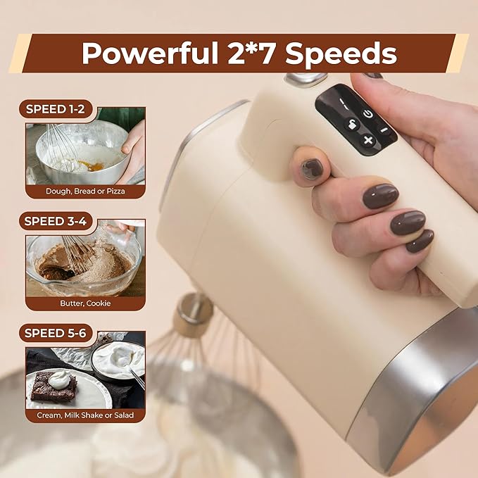 CARTMAN Cordless Hand Blender and Mixer Food Preparation Appliance Set Removable Battery Included Cord-Free Kitchen Operation Charging Base and USB-C Charge Cable