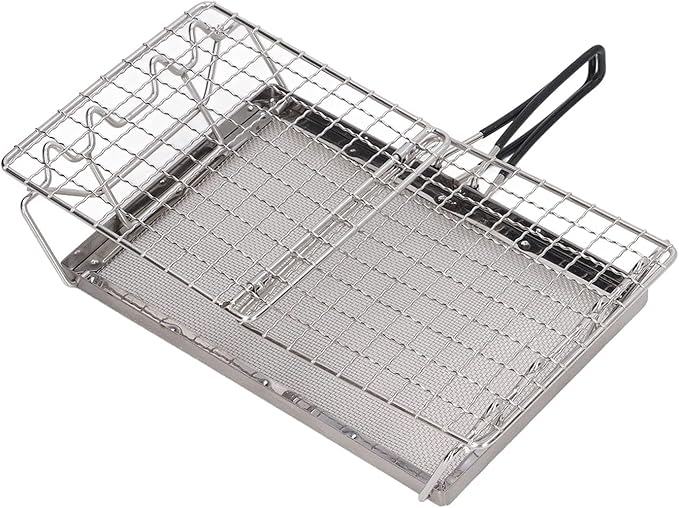 Camping Stove Toaster Outdoor Stovetop Toaster Premium Stainless Steel Foldable Portable Stable Structure for Picnic