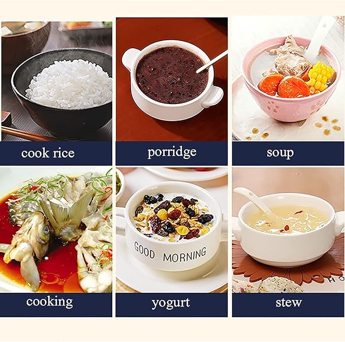 Rice Cooker Household Multifunctional Non-Stick Rice CookerIntelligent Insulation and 24H Reservation for 1-8 People (B 5L) (B 4L)