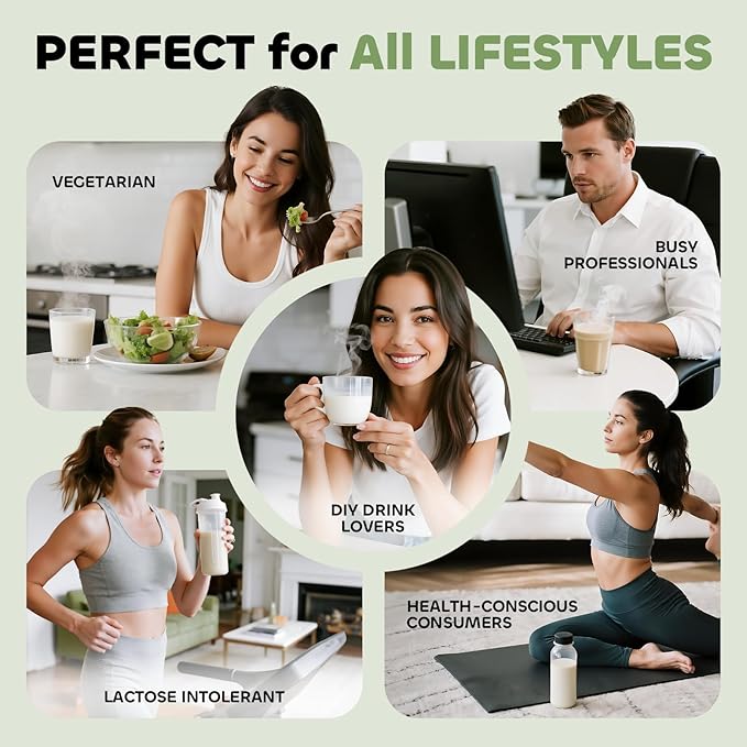Nut Milk Maker Machine Soy Milk &amp Oat Milk Maker with 8 Presets High-Speed Blender Auto-Clean Delay Start 33oz Almond Milk Maker for Plant-Based &amp Dairy-Free Beverages Green
