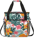 Captivating Flower Coffee Maker Carrying Bag Portable Travel Storage Tote Bag Compatible with K-Mini or K-Mini Plus Single Serve Coffee Brewer Carrying Case with Multiple Pockets &amp Shoulder Stra
