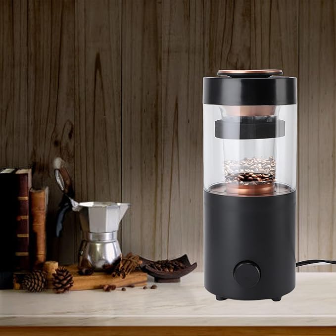 Coffee Roaster Home Coffee Bean Roasting Machine with Timer Stainless Steel Transparent Glass Automatic and DIY Mode 100g per Use Mother s Day Gift for Coffee Lovers Friends 1300W
