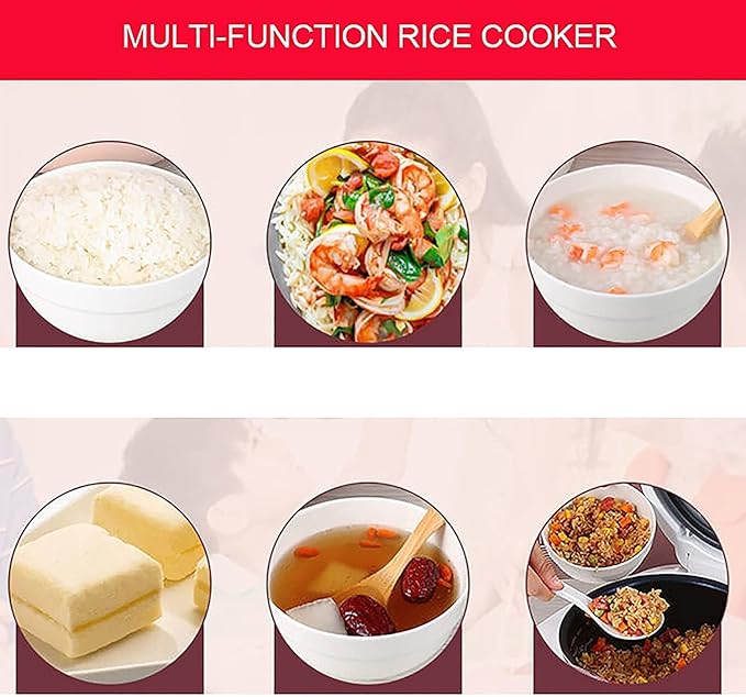 Rice Cooker Household Multifunctional Rice Cooker Non-Stick Inner Pot Reservation and Heat Preservation for 1-4 People (A) (B)