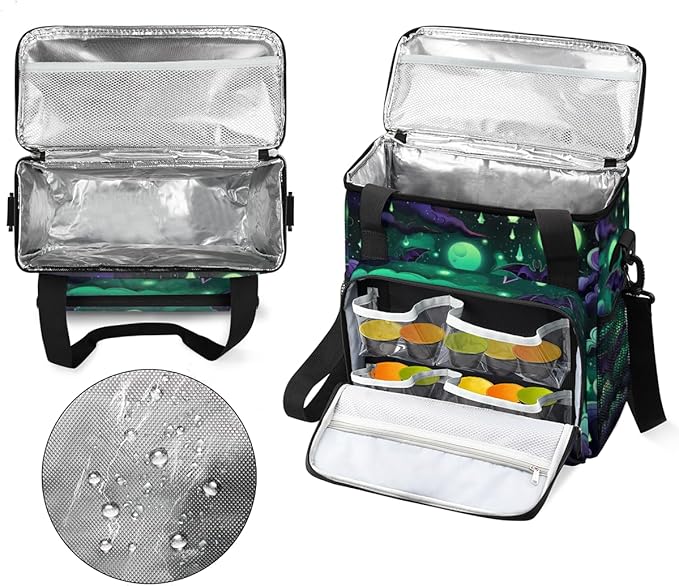 Halloween Bat Coffee Maker Carrying Bag Abstract Bat Travel Storage Bag Compatible with K-Mini or K-Mini Plus Single Serve Coffee Brewer Carrying Case with Multiple Pockets &amp Shoulder Strap