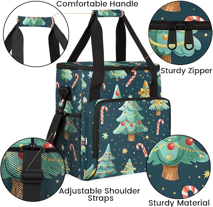 Cartoon Tree Coffee Maker Carrying Bag Mystical Tree Travel Storage Bag Compatible with K-Mini or K-Mini Plus Single Serve Coffee Brewer Carrying Case with Multiple Pockets &amp Shoulder Strap