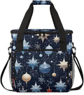 Snowflake Coffee Maker Carrying Bag Christmas Bell Travel Storage Bag Compatible with K-Mini or K-Mini Plus Single Serve Coffee Brewer Carrying Case with Multiple Pockets &amp Shoulder Strap