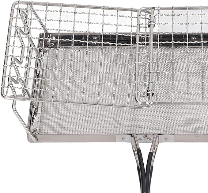 Stainless Steel Camping Toaster for Gas Stove Top Camping Stove Toaster Foldable Portable Stable Structure for Outdoor Hiking Camping Picnic