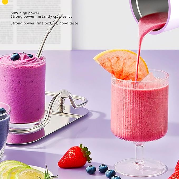Portable Blender Personal Blender for Shakes and purees with 20 Blades Ideal for Travel Sport Office Camping and Outgoing