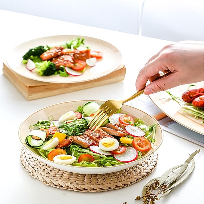 Plate and Bowl SetCeramic Dinnerware Sets Porcelain Serveware 20 Piece Porcelain Bowls and Plates Set Service for 6 Stoneware Tableware Ceramic Dishes Dinne