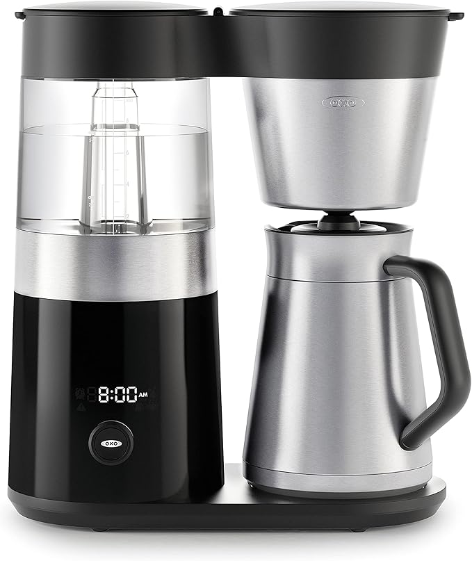 OXO Brew 9 Cup Stainless Steel Coffee Maker &amp BREW Descaling Solution - 14 Fluid Ounce Bottle