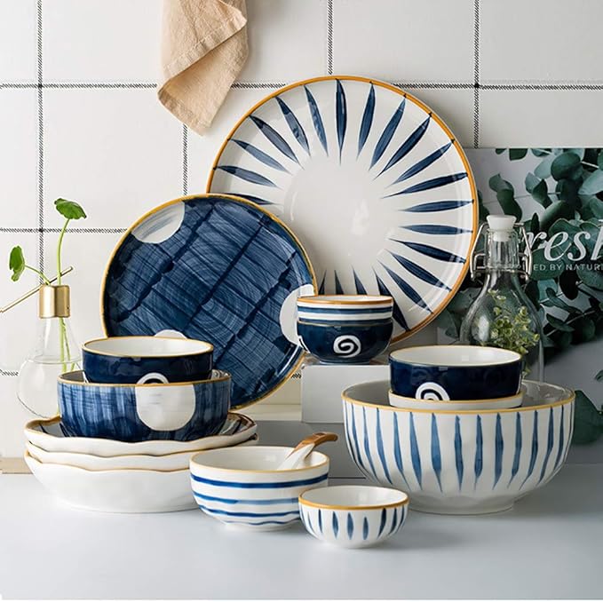 39-Piece Kitchen Dinnerware Set Plates Dishes Bowls Service for 6