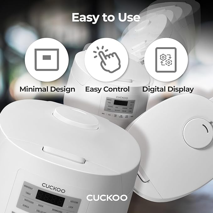 6-Cup / 1.5 Qt. (Uncooked) Micom Rice Cooker and Warmer Steamer basket 11 Operating Modes: White Rice Brown Rice &amp More Nonstick Inner Pot Made in Korea Small Rice Cooker Multi Cooker CR-0