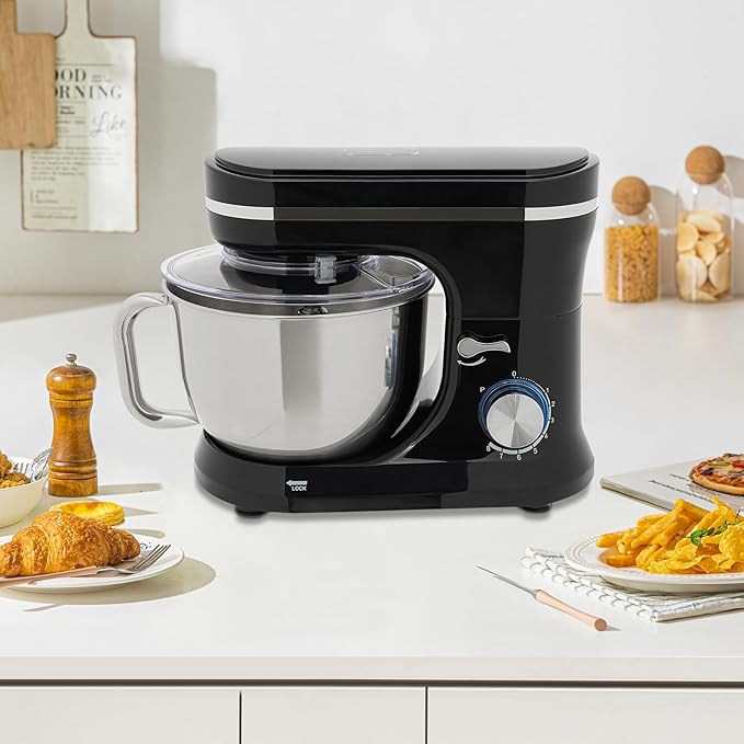 Kitchen in the box Stand Mixer4.5L Small Electric Food Mixerfor Daily Use with Egg Whisk