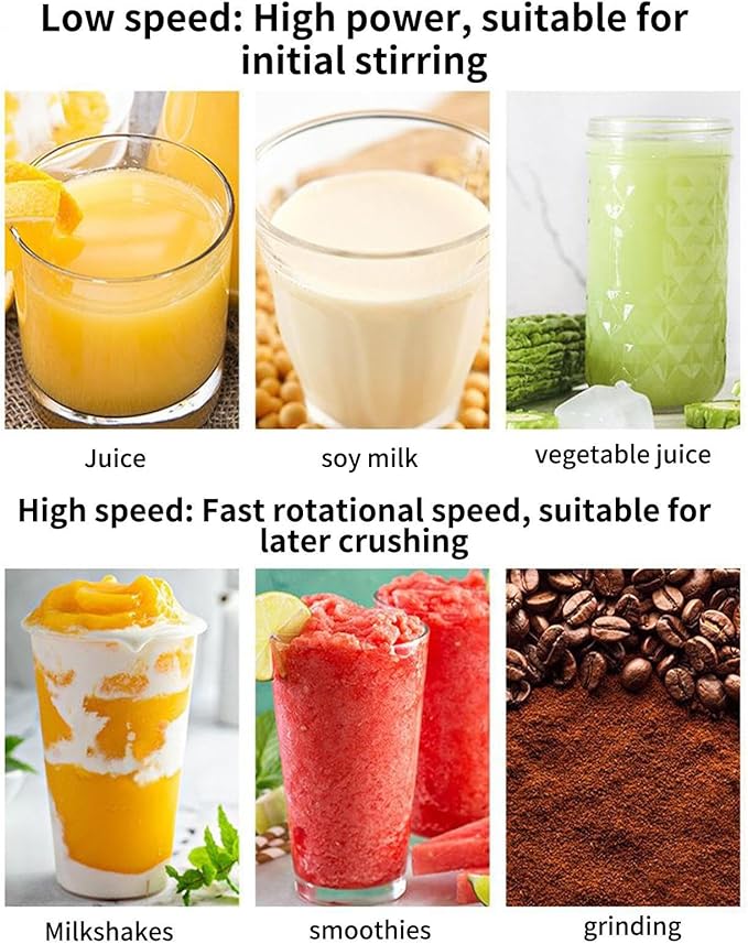 Tabletop Blender – Juicer and Grinder with Detachable 1.5L Glass Cup 5 Speed | Maker Food Grinding Meat Processing Additive Spoon Lid Practical Use for Kitchen