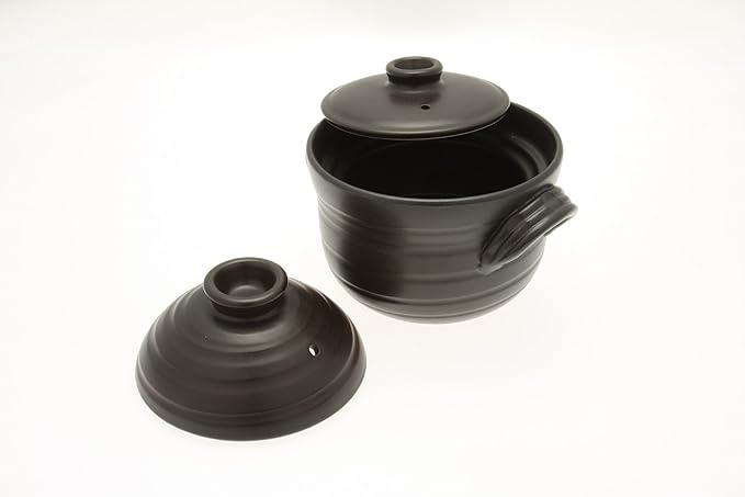 Kotobuki 190-803 Earthenware 1.5 Cup uncooked resulting in 4 Cup cooked Rice Cooker Matte Black