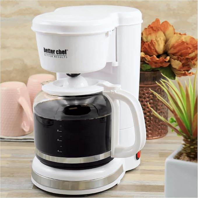 12 Cup Coffee Maker Drip - Pause and Serve Programmable Coffee Machine with Keep Warm Function Water Level Indicator Black