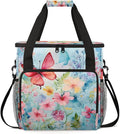 Abstract Butterfly Coffee Maker Carrying Bag Watercolor Butterfly Travel Storage Bag Compatible with K-Mini or K-Mini Plus Single Serve Coffee Brewer Carrying Case with Pockets &amp Shoulder Strap