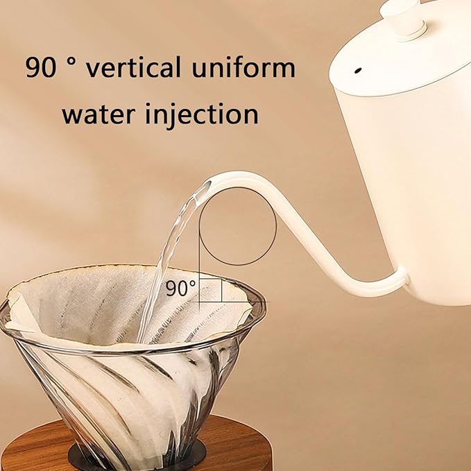 Pour Over Coffee KettleLong Narrow SpoutCoffee CarafeGoose Neck KettleStainless Steel Tea KettleStovetop Portable Water Bottle 12OZ
