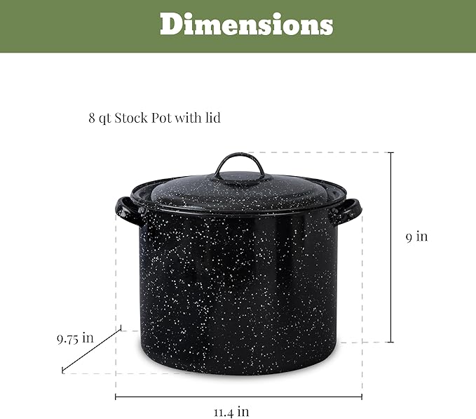 Granite Ware Enamel-on-steel 12-Piece Canner Kit Includes 21.5 qt. Water Bath Canner with lid Jar Rack Blancher Colander &amp 5 pc. Canning Tool Set