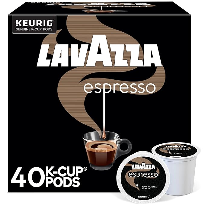 Lavazza Espresso Single-Serve Keurig K-Cup Pods Medium Roast Coffee 40-Count Box