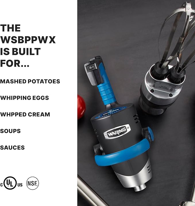 Waring EVOX 10 Whisk Immersion Blender 1 HP Variable Speed 50lb of Mashed Potatos WSBPPWX