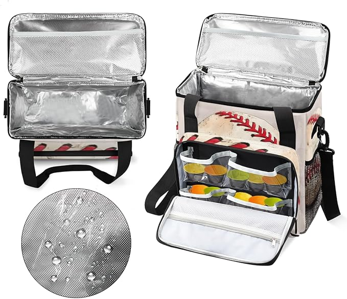 Oil Painting Baseball Coffee Maker Carrying Bag Graffiti Baseball Travel Storage Bag Compatible with K-Mini or K-Mini Plus Single Serve Coffee Brewer Carrying Case with Pockets &amp Shoulder Strap