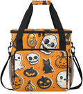 Abstract Pumpkin Coffee Maker Carrying Bag Cartoon Pumpkin Travel Storage Bag Compatible with K-Mini or K-Mini Plus Single Serve Coffee Brewer Carrying Case with Multiple Pockets &amp Shoulder Stra
