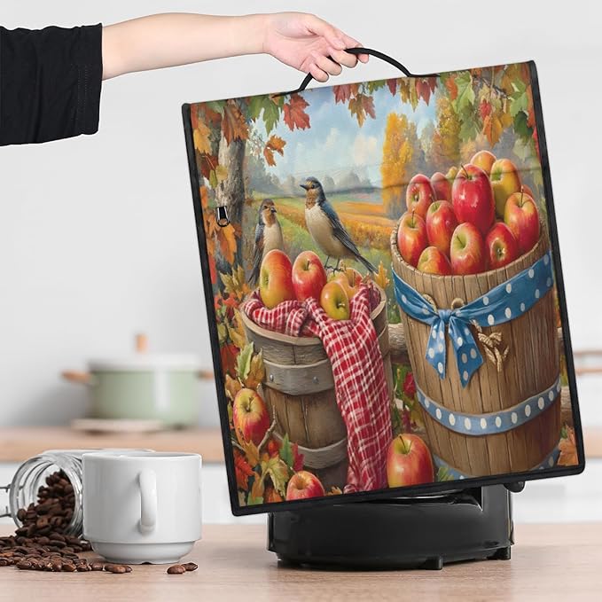 cfpolar Kitchen Aid Mixer Cover Compatible with 6-8 Quarts Autumn Apple Maple Leaves Bird Stand Mixer Cover Kitchen Aid Mixers Accessories Appliance Organizer Bag Dust Covers with Zipper Pocket