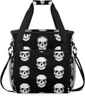 Skull Pattern Travel Coffee Maker Carrying Bag Large Organizer Storage Tote Bag Insulated Reusable Cooler Grocery Bags
