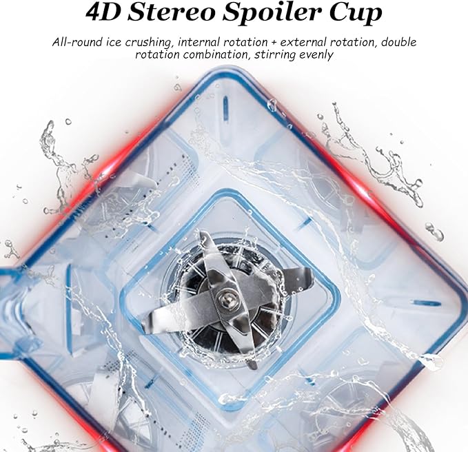 Quiet Blender for Smoothies 1800W With Soundproof Cover Heavy Duty Blender for Restaurant Smoothie Ice Crush Shakes220V