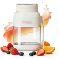 Portable Juicer Blender Electric 700ml Mini Juicer with 80W Power &amp 26 Blades 2 Lids Rechargeable Cup for Smoothies Ideal for Home Office Travel