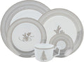 European Style Dinnerware Set Service for 4 Bone China Dinnerware Sets Unbreakable Porcelain Dinner Sets Coffee Cup and Saucer Tableware Set Steak Dinner Plates Dish Set Love in Winte-003