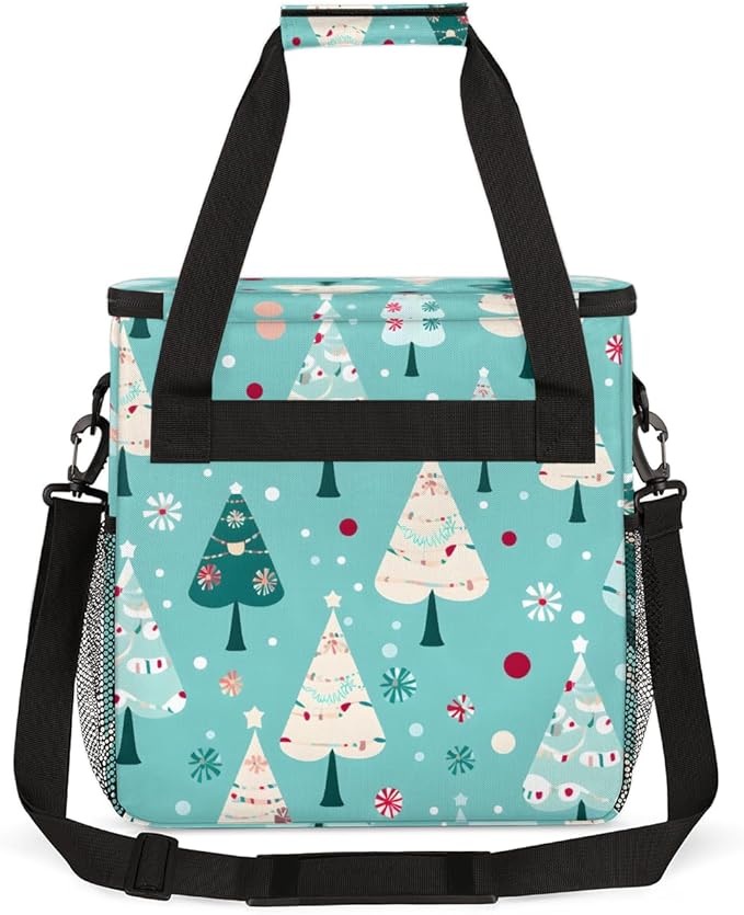 Christmas Tree Coffee Maker Carrying Bag Xmas Tree Travel Storage Bag Compatible with K-Mini or K-Mini Plus Single Serve Coffee Brewer Carrying Case with Multiple Pockets &amp Shoulder Strap