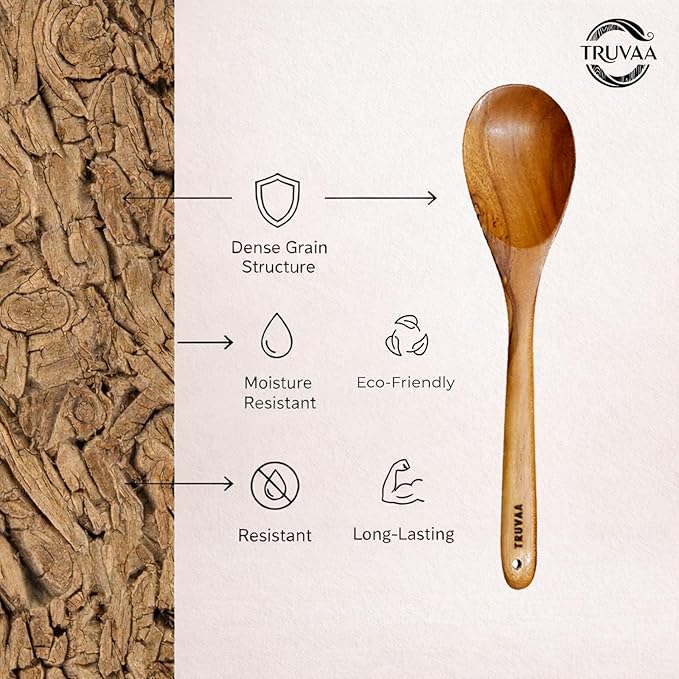 Wooden Spoons for Cooking – 10 Piece Teak Wood Cooking Utensils Set Wooden Spatula &amp Spoon Set for Nonstick Cookware Natural Heat Resistant Kitchen Tools with Gift Box