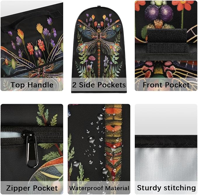 cfpolar Kitchen Aid Mixer Cover Compatible with 6-8 Quarts Animal Dragonfly Flower Stand Mixer Cover Kitchen Aid Mixers Accessories Appliance Organizer Bag Dust Covers with Zipper Pocket