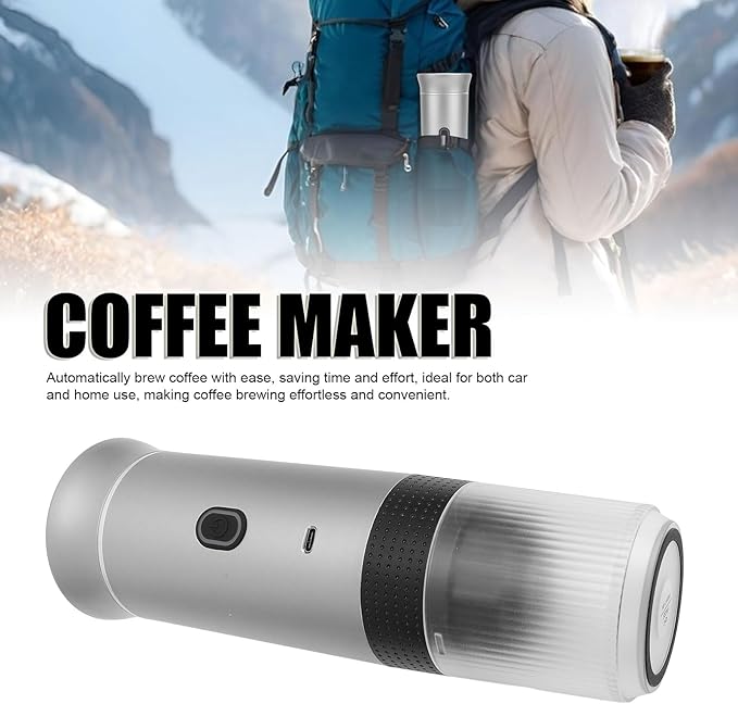 Portable Mini Coffee Maker Automatic Capsule Machine One Touch Performance for Travel Home Office