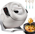 2000 W 6 L Automatic Cooking Pot Fried Rice Machine Drum Food Processor 360 ° Rotation Preset Heating Automatic Kitchen Fried Rice Machine - Soup Spoon Colander
