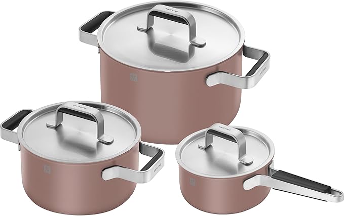 ZWILLING Pure 6-pc Stainless Steel Cookware Set Rose
