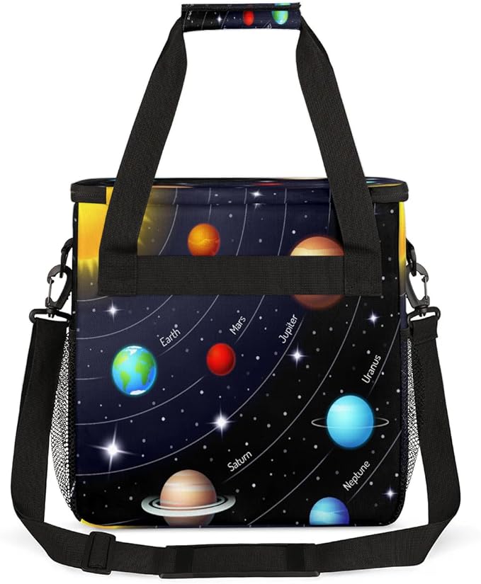Planet Solar System Universe Coffee Maker Carring Bag Travel Carrying Storage Tote Bag Compatible Plus Portable Single Serve Coffee Brewer Case with Pockets for K-cup Pods