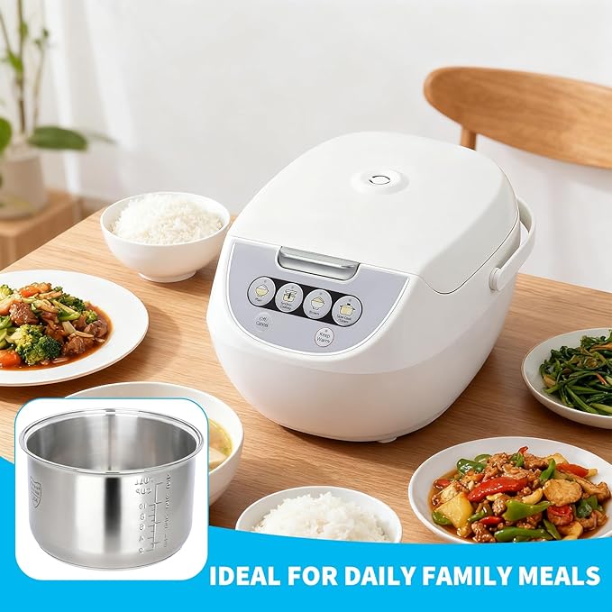 Rice Cooker 10 Cup Inner Pot Compatible with Tiger JBV-A18UNon-Stick 304 Stainless SteelRice Cooker Rplacement PotDishwasher Safe