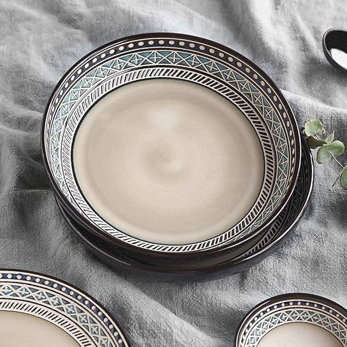 Dinnerware Set Luxury Family Dinner Service Set Dinnerware Sets Porcelain Dish Sets Including Bowl Set/Dessert Plates/Soup Plates/Dinner Plates/SaucersPlate*2