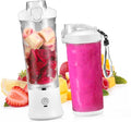 GLEAVI Portable Cordless Juicer Mixer for Fresh Juice Rechargeable Blender with Transparent Cup for Travel Sports and Home Use