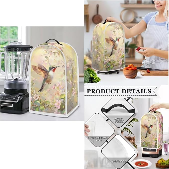 Hummingbird Blender CoversSlow Cooker CoversBread Toaster Cover(Large) 3 Piece SetSmall Appliance Universal Size Crock Pot Cover Oven Dust Cover Women Gift(White)