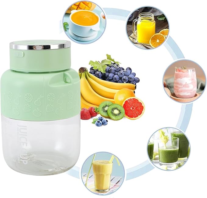 Haofy 800ml Portable Blender for Smoothies Juices USB Rechargeable Personal Blender with 1300mAh Battery Detachable Easy Design for Gym Office Home Camping (Green)