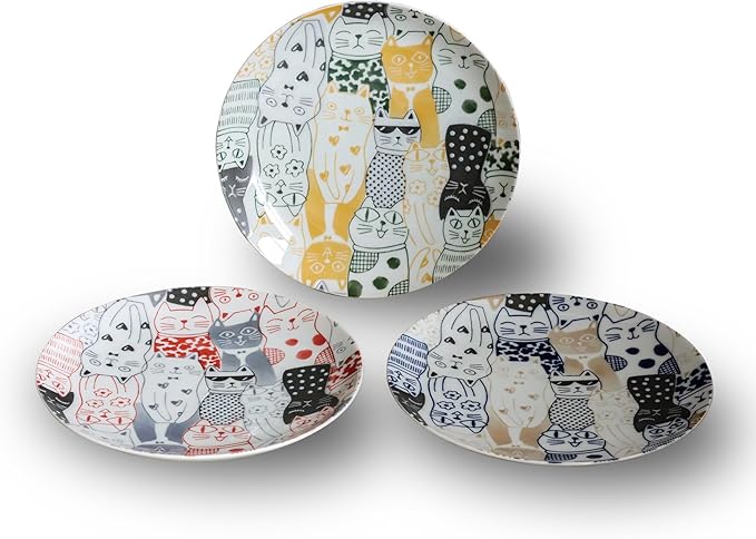 CA88-Y02 Pasta Plate Trio Pasta Plate Dinnerware Set Microwave Safe Dishwasher Safe Gift Table Talk Presents