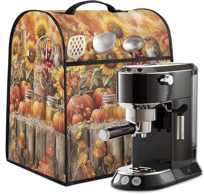 cfpolar Kitchen Aid Mixer Cover Compatible with 6-8 Quarts Pumpkin Sunflower Bird Fall Stand Mixer Cover Kitchen Aid Mixers Accessories Appliance Organizer Bag Dust Covers with Zipper Pocket