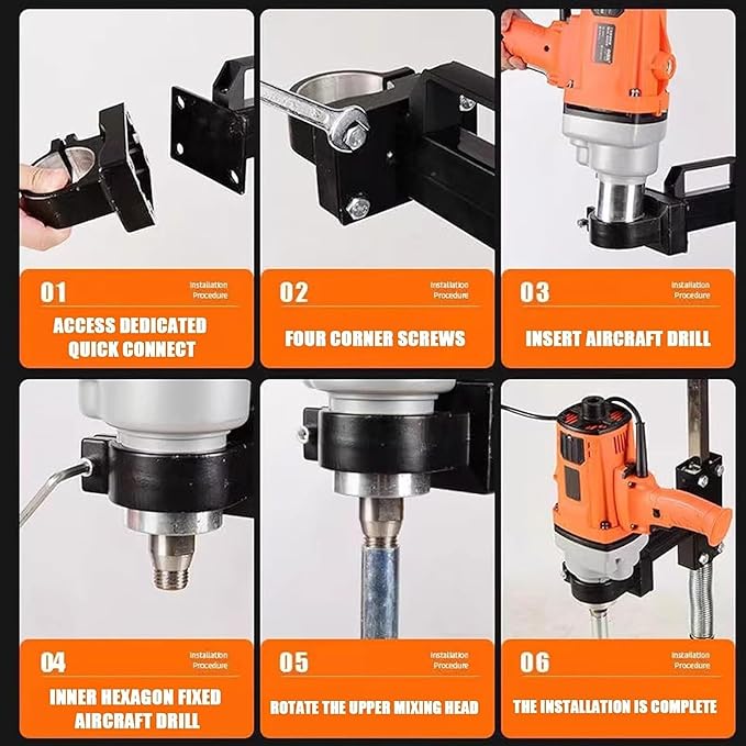 Automatic Paint Mixer Machine 2800W Electric Tank Mixer Machine Power Air Agitator 0-1400r/min Speed with Auxiliary Stand &amp Aircraft Drill for Ink Dissolver Agitator(