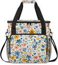 Romantic Flowers Coffee Maker Carrying Bag Portable Travel Storage Tote Bag Compatible with K-Mini or K-Mini Plus Single Serve Coffee Brewer Carrying Case with Multiple Pockets &amp Shoulder Strap