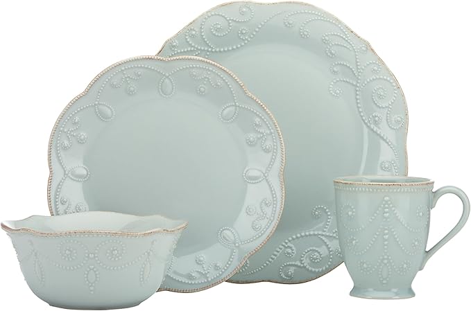 Lenox French Perle 4-Piece Place Setting Ice Blue12 oz